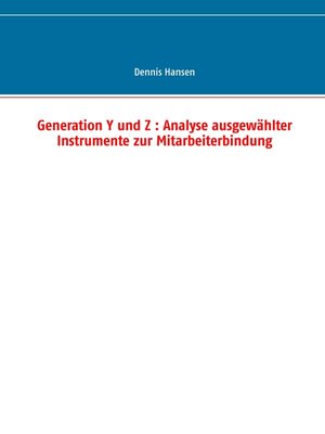 cover image of Generation Y und Z